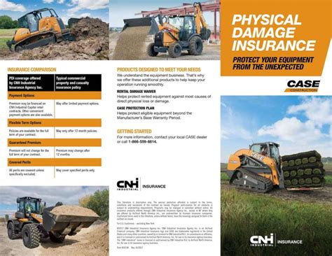 Equipment physical damage insurance